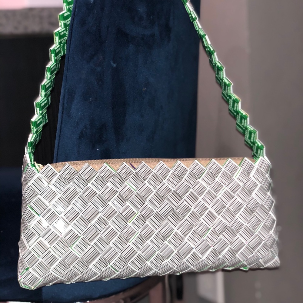Retro barcode wrapper purse